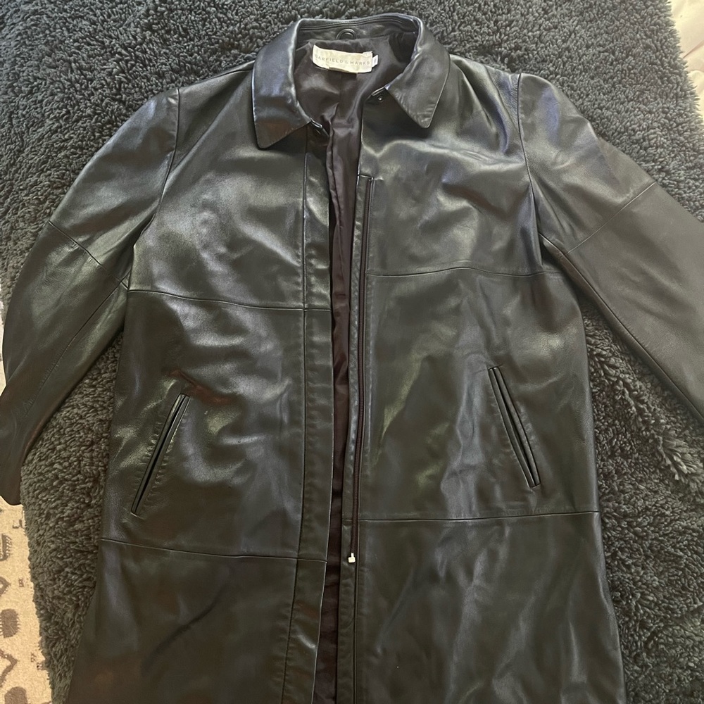 Long Leather Trench